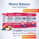 Woma' Balance PRE+PROBIOTICS kosttilskudd sett med 3 og gratis frakt thumbnail