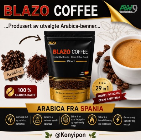 Blazo helsebringende pulverkaffe, Arabica