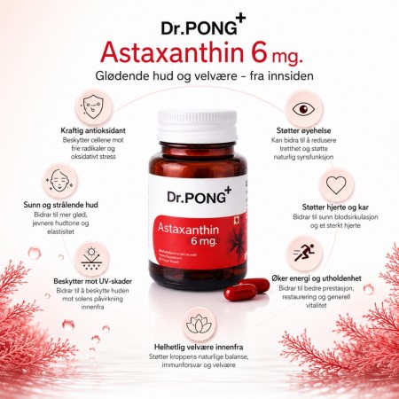 Dr. Pong Astaxanthin, en eksklusiv antioksidant for hud, velvære og glød 